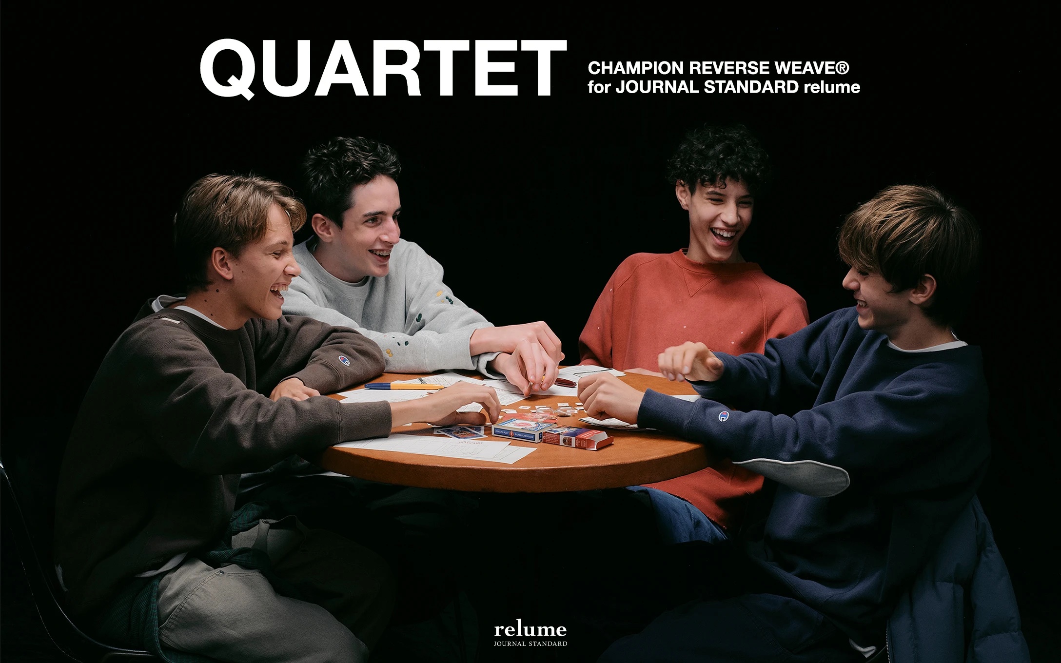 QUARTET｜CHAMPION REVERSE WEAVE®︎ for JOURNAL STANDARD relume