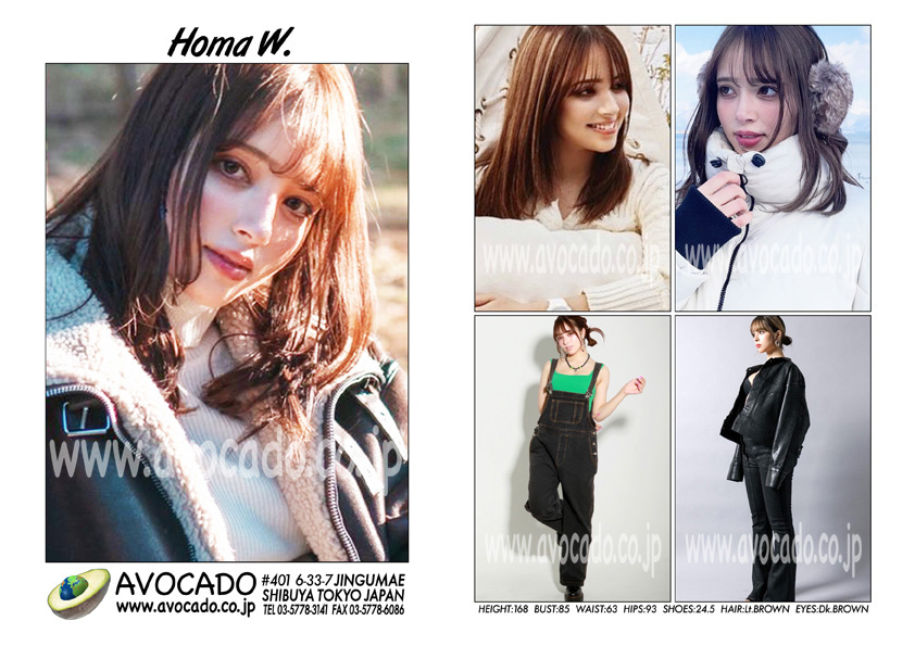 Homa W Models ｜ Avocado 外国人モデル事務所／model Agency Tokyo