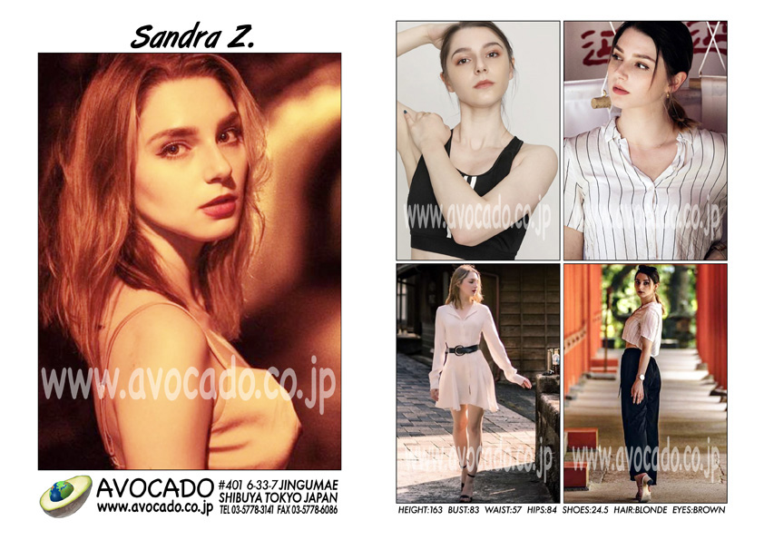 Sandra Z Models ｜ Avocado 外国人モデル事務所／model Agency Tokyo