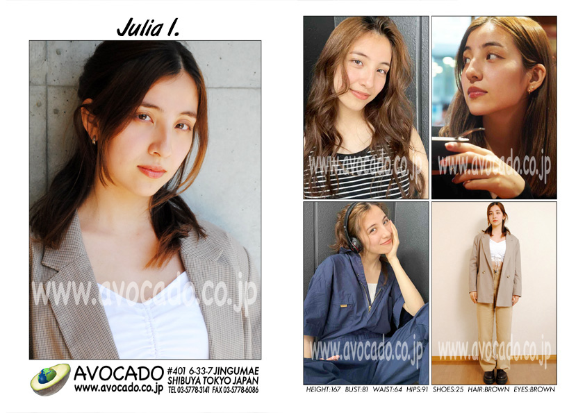 Julia I. Models ｜ AVOCADO外国人モデル事務所／MODEL AGENCY TOKYO